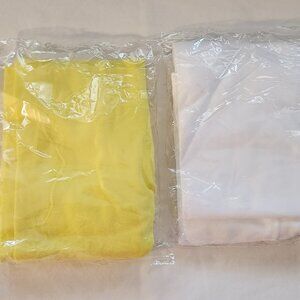 Opaque tights two pair yellow & white "OSFA" NEW
